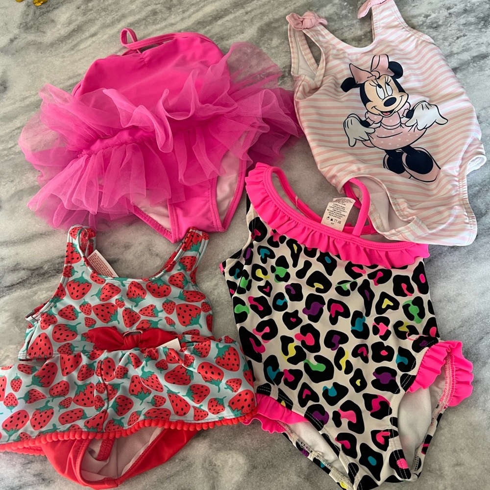 Pink and Multicolor Kids One Piece Set
